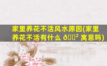 家里养花不活风水原因(家里养花不活有什么 🌲 寓意吗)